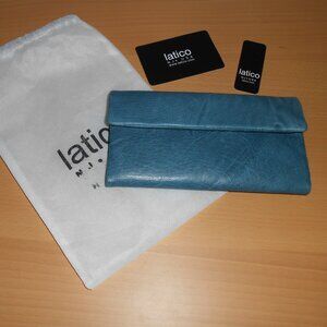 Latico Harper Leather Wallet Online Exclusive Denim blue